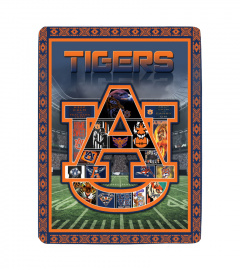 University of Auburn Tigers Sherpa Fleece Blanket Gifts for Fans 001