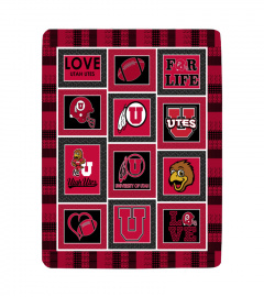 Utah Utes Sherpa Fleece Blanket Gifts for NCAA Fans 001