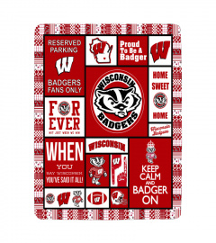 Wisconsin Badgers Sherpa Fleece Blanket Gifts for NCAA Fans 001