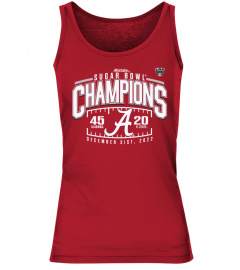 Fanatics Branded Red Crimson Alabama Crimson Tide 2022 Sugar Bowl Champions Score T-Shirt