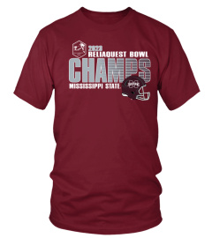 Official Blue 84 Mississippi State Bulldogs 2023 ReliaQuest Bowl Champions T-Shirt