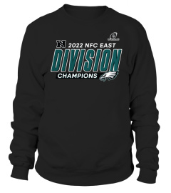 NFL Eagles Merch - Fanatics Philadelphia Eagles NFC East Division Champions T Shirt Black Divide &amp; Conquer