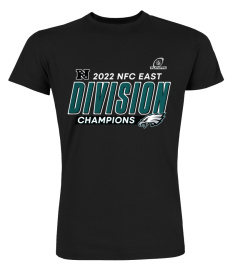 NFL Eagles Merch - Fanatics Philadelphia Eagles NFC East Division Champions T Shirt Black Divide &amp; Conquer