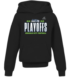 NFL Seahawks Shop - Women's Fanatics Brand Black 2022 Seattle Seahawks NFL Playoffs T Shirt Our Time
