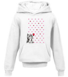 Cat lover gifts pink red hearts valentine's day