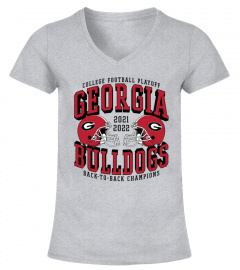League Collegiate Wear Georgia Bulldogs Back-To-Back College Football Playoff National Champions T-Shirt