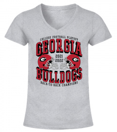 2021 2022 2023 Georgia Bulldogs League Collegiate Wear Back-To-Back College Football Playoff National Champions T-Shirt