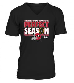 UGA Champions Merch - Retro Brand Black 2022 Georgia Bulldogs National Champions Perfect Season T shirt