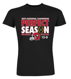 UGA Champions Merch - Retro Brand Black 2022 Georgia Bulldogs National Champions Perfect Season T shirt