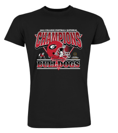 Georgia Champions Merch - Men's '47 Black Georgia Bulldogs National Champions Helmet T Shirt 2023