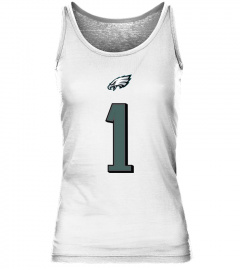 Philadelphia Eagles Jalen Hurts White Player Name And Number T-Shirt