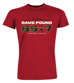 2022 UGA College Football Dawg Pound 65-7 T Shirt Georgia Bulldogs National Champions