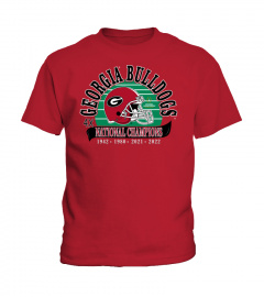 UGA Championship Merch - College Football '47 Georgia Bulldogs National Championship Helmet T Shirt Women's Red