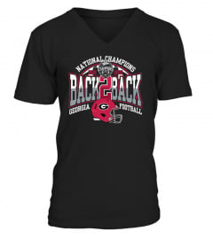 Shop UGA College Football Playoff 2022 Georgia Bulldogs Back To Back National Champions T Shirt Unisex