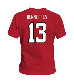 UGA Merch - Georgia Bulldogs Players Name Numbers Stetson Bennett Youth T Shirt Red