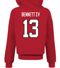 UGA Merch - Georgia Bulldogs Players Name Numbers Stetson Bennett Youth T Shirt Red