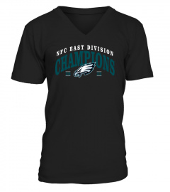 NFL Eagles Merch - '47 Branded 2022 Philadelphia Eagles NFC East Division Championship T Shirt Black