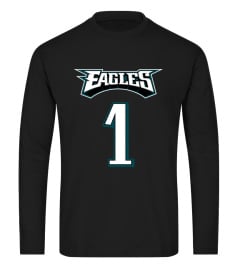 Toddler Philadelphia Eagles Jalen Hurts Black Mainliner Player Name &amp; Number T-Shirt A