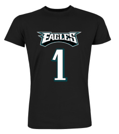 Toddler Philadelphia Eagles Jalen Hurts Black Mainliner Player Name &amp; Number T-Shirt A