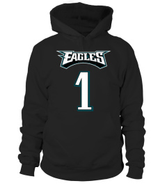 Toddler Philadelphia Eagles 2023 Jalen Hurts Hoodie Black Mainliner Player Name And Number