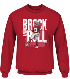 Sf 49ers Merch Shop - Brock And Roll Brock Purdy Red T Shirt By 500level