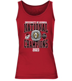 The Red Zone University Of Georgia Bulldogs Champions 2023 T Shirt