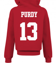 San Francisco 49ers Logo Brock Purdy Scarlet Player Name &amp; Number T-Shirt