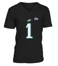 Philadelphia Eagles Jalen Hurts 2023 Black Super Bowl LVII Name And Number T-Shirt
