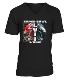Kansas City Chiefs Shirt Philadelphia Eagles Fanatics Branded Black Super Bowl LVII Matchup Helmet Decals T-Shirt