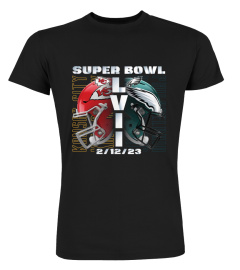 Kansas City Chiefs Shirt Philadelphia Eagles Fanatics Branded Black Super Bowl LVII Matchup Helmet Decals T-Shirt