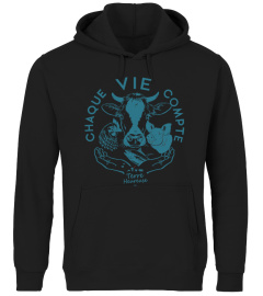 Chaque vie compte - Terre Heureuse - Coton bio - Logo turquoise - Animaux