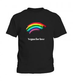 Logo arc-en-ciel - Vegan for love - COTON BIO