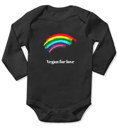 Logo arc-en-ciel - Vegan for love - COTON BIO