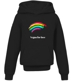 Logo arc-en-ciel - Vegan for love - COTON BIO