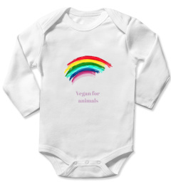 Logo arc-en-ciel - Vegan for love - COTON BIO