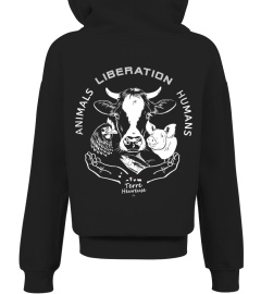 Liberation ANIMALS HUMANS - Impression dos - Terre Heureuse - coton bio