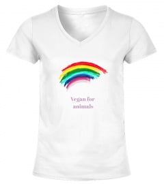 Logo arc-en-ciel - Vegan for animals - COTON BIO