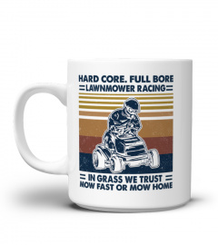 Lawnmower Racing Vintage Art Print Funny Coffee Mug