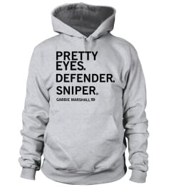 Official Gabbie Marshall Pretty Eyes Defender Sniper Shirt Sweatshirt