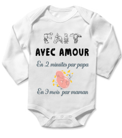 Fait avec amour en 2 minutes par papa, en 9 mois par maman - Edition Limitée