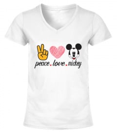 peace love mickey mouse tshirt
