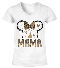 Disney Mama Minnie Mouse Mother's Day Leopard Shirt