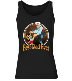 Disney Pinocchio &amp; Geppetto Best Dad Ever Retro Shirt