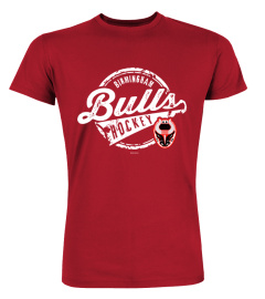 Birmingham Bulls Hockey Red T Shirt Mens Clacssic