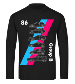 Group B rallycars pink and blue