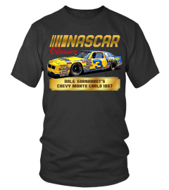 Nascar Classics Dale Earnhardt Monte Carlo 1987 Classic T-Shirt- BK