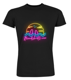 Strandshirt Neon Summer Surfboard mit Rückenlogo