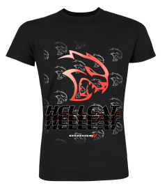 Red Dodge Hellcat Emblem &amp; Three Color Script BK
