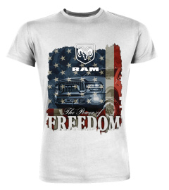 American Flag &amp; Dodge Ram Truck BK. WT