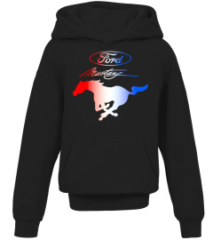 Ford Red White &amp; Blue Mustang Logo BK